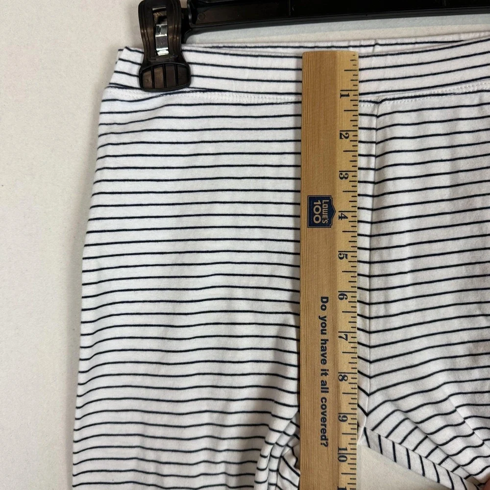 Gymboree Leggings Girls 14 White Stripe Jersey Ankle Elastic Waist Spring